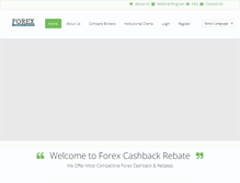 Tablet Screenshot of forexcashbackrebate.com